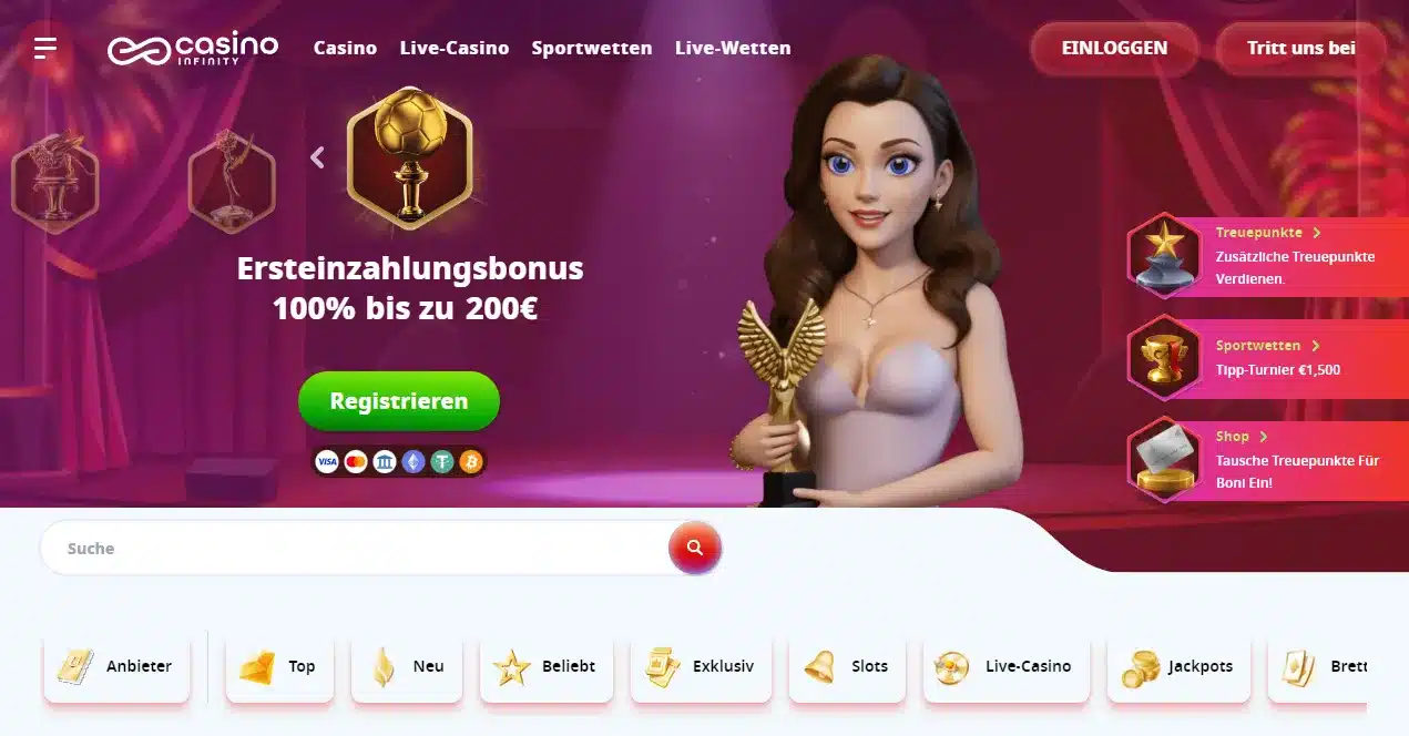 Casino Infinity Erfahrungen zu Auszahlung & Promo Code